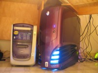 New Alienware and old HP side-by-side