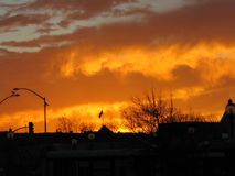 Sunset over Mountain View Caltrain station