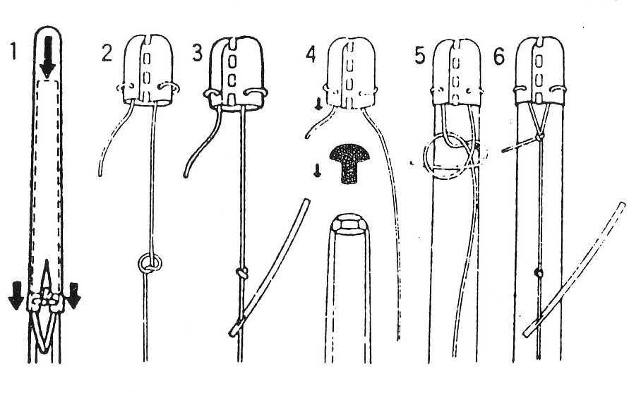 Knots to hold the sakigawa